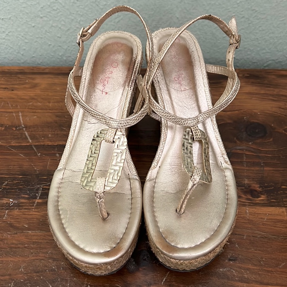 Lilly Pulitzer Gold Wedge